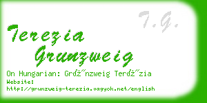 terezia grunzweig business card